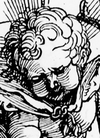 A 1511 woodcut engraving by Albrecht Dürer called “St. Christopher”